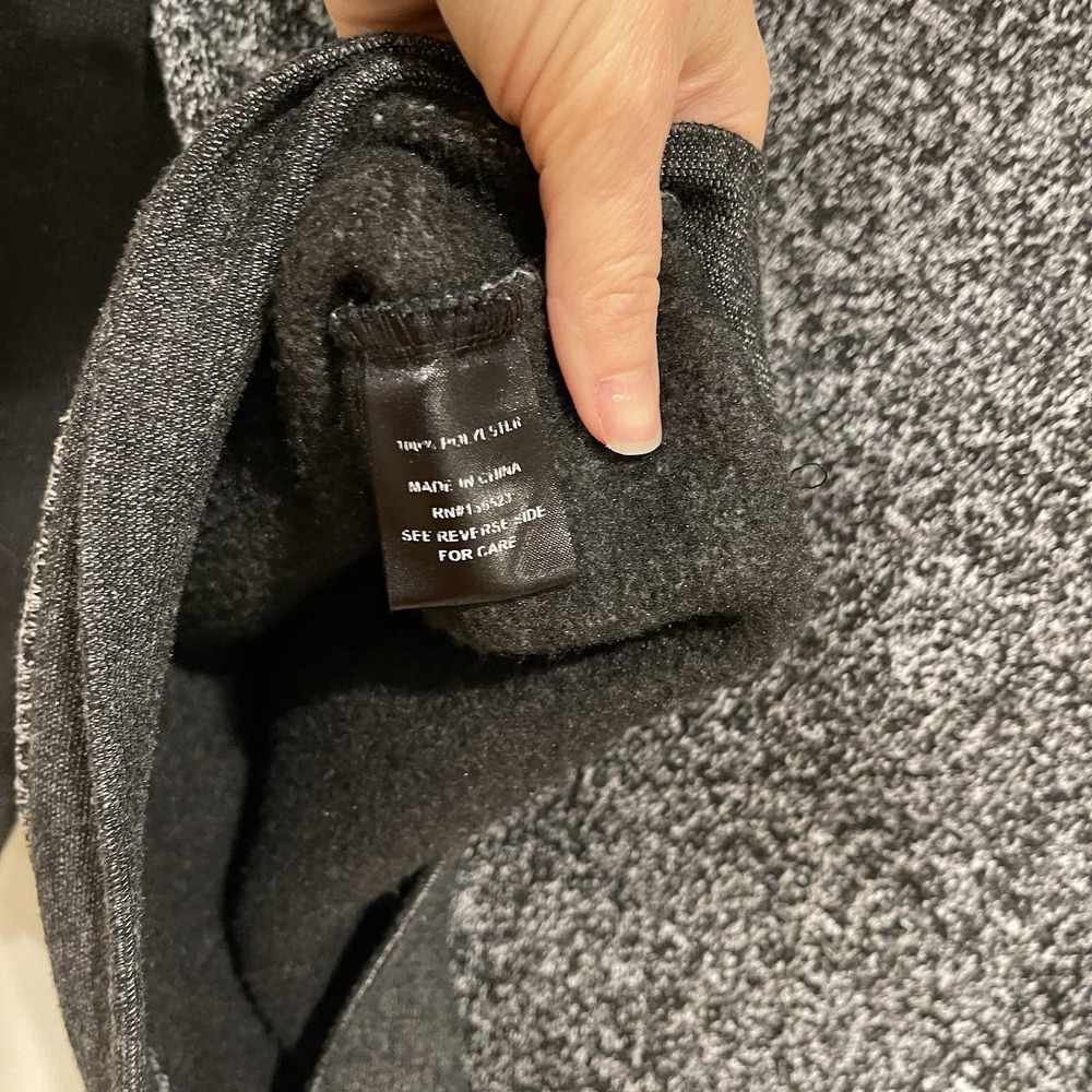 Brooklyn Cloth Men's Marled Knit Hoodie Black Grey Urban Cozy Core Streetwear M - Picture 8 of 9